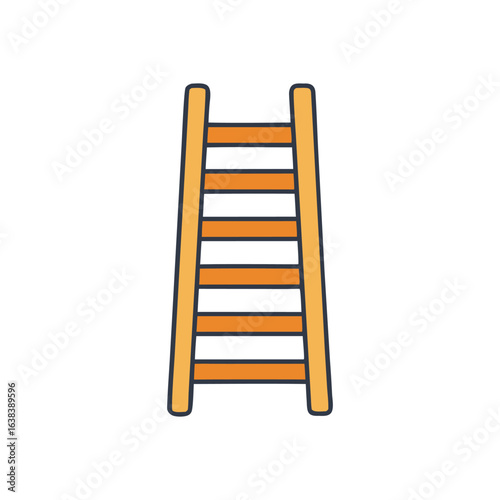 A ladder colorful vector illustration