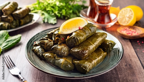 traditional turkish stuffed leaves yaprak sarma
