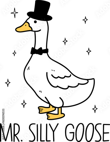 Mr Silly Goose Couple Matching Wedding Funny T-shirt Design