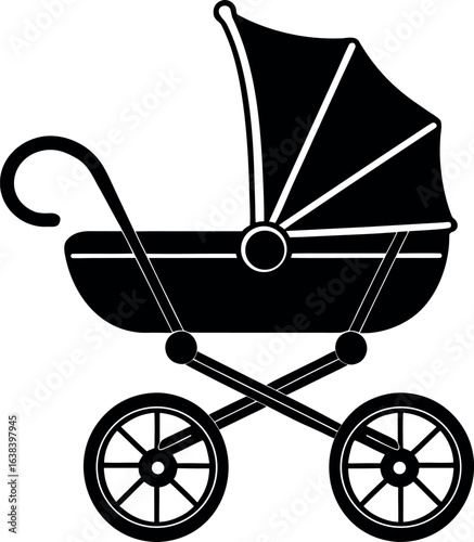 Baby Carriage Silhouette