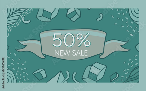 Fifty percent new sale banner