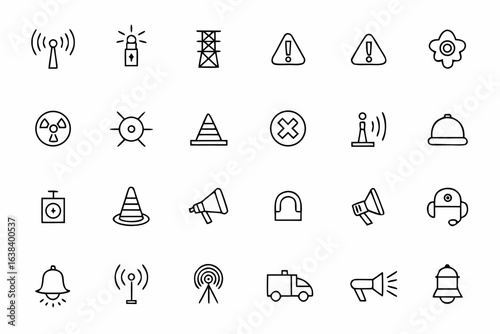 A bold, attention-grabbing collection for public safety communications — perfect for government alerts, weather warnings, and disaster management systems