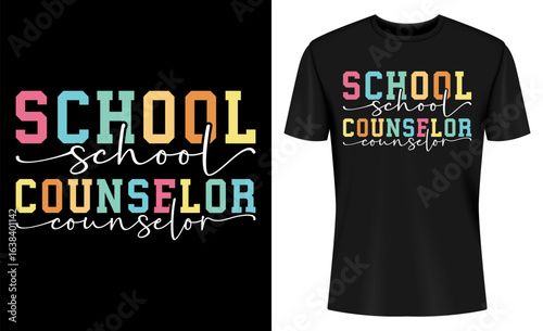 School Counselor School Therapist Mental Health School T-shirt Design