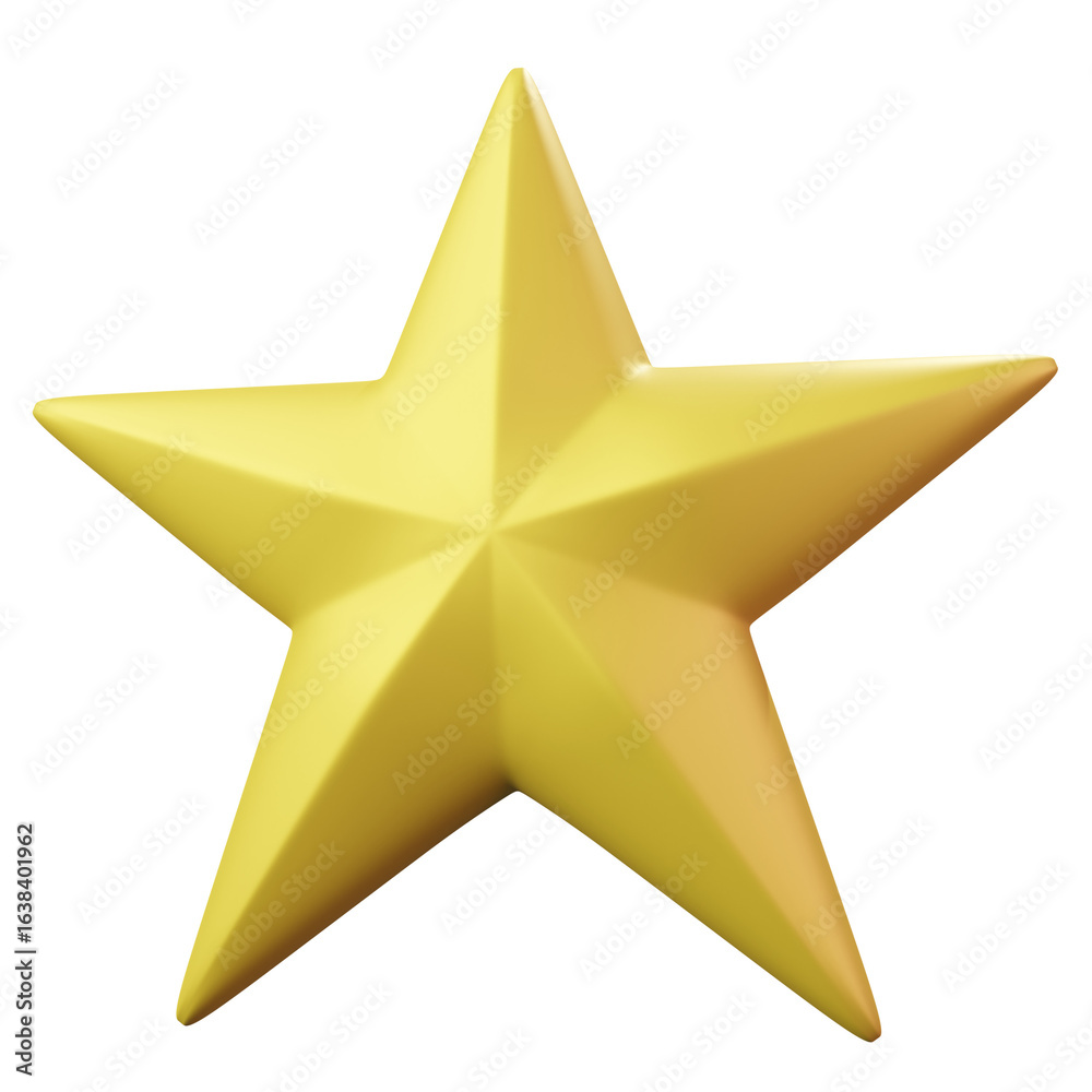 Obraz premium golden star isolated on white background