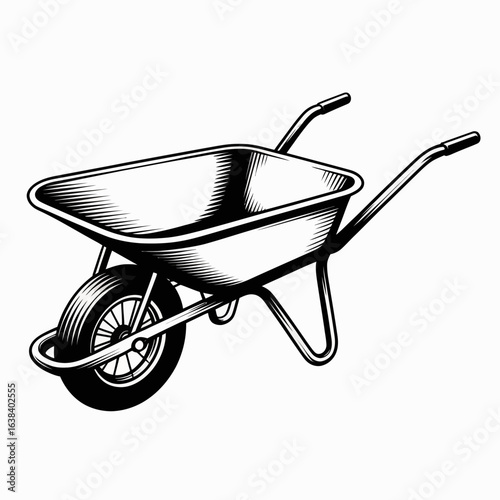wheelbarrow, vintage, workhorse, gardening, tool, construction, illustration, sketch, rustic, retro, farming, metal, carrier, haul, manual, antique, landscape, agriculture, equipment, classic, oldfash