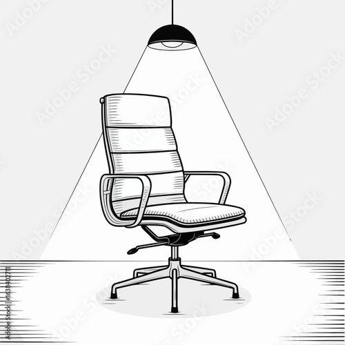 chair, office, ergonomic, seating, swivel, desk, furniture, workspace, comfort, support, backrest, cushion, mobility, productivity, wheeled, adjustable, posture, executive, design, modern, homeoffice,