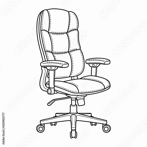 chair, office, ergonomic, seating, swivel, desk, furniture, workspace, comfort, support, backrest, cushion, mobility, productivity, wheeled, adjustable, posture, executive, design, modern, homeoffice,