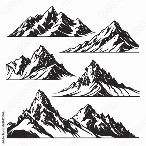 Mountain peaks and landscape