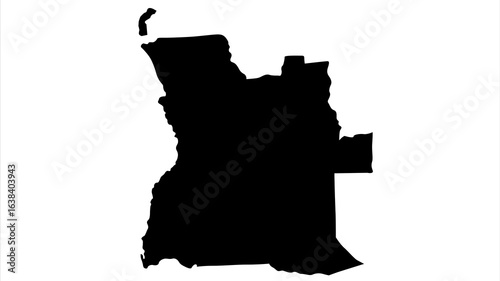 Angola Map Isolated Vector Illustration 