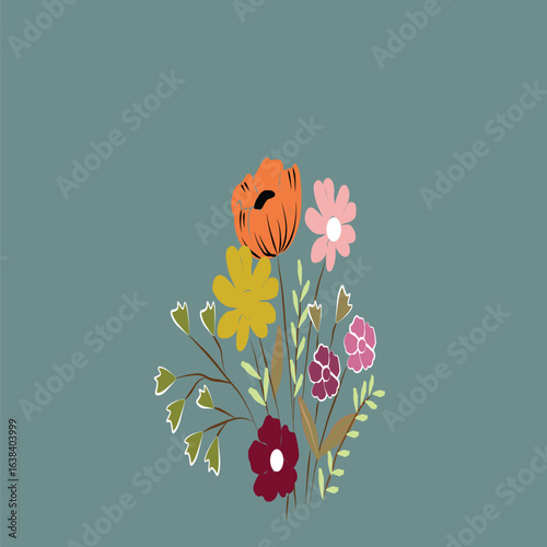 Vector flowers seamless pattern, line illustration, pencil drawing. Black and white floral pattern with flowers. Line art illustration. Floral pattern for invitations, wallpapers, print gift wra