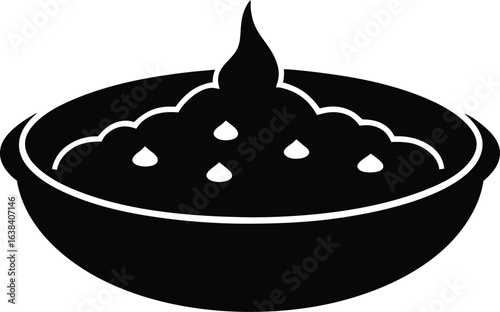 Alu Bharta Silhouette Vector Art Illustration