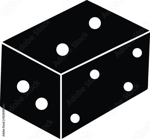 Cheese Block Silhouette Vector Art Illustration