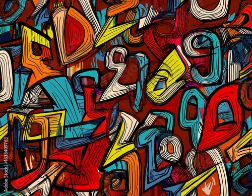 Wallpaper Mural abstract text pattern Torontodigital.ca