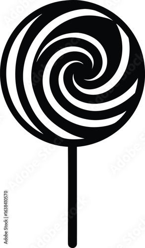 Colorful Lollipop Silhouette Vector Art Illustration