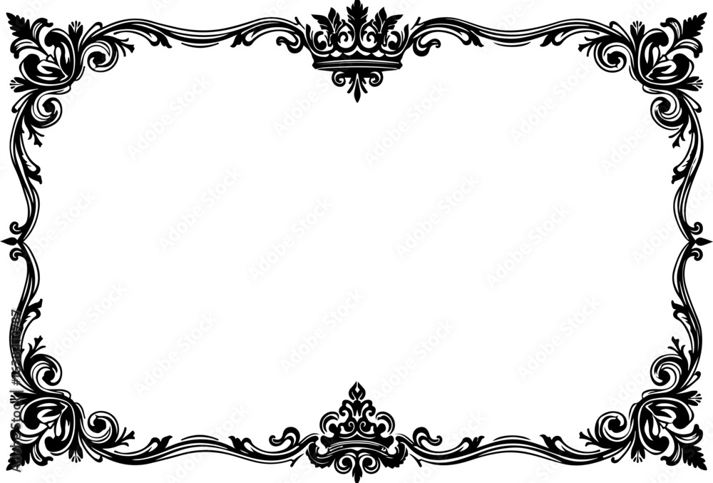 Fototapeta premium Vintage Decorative Divider Ornaments Frame and Wreath Vector Bundle 