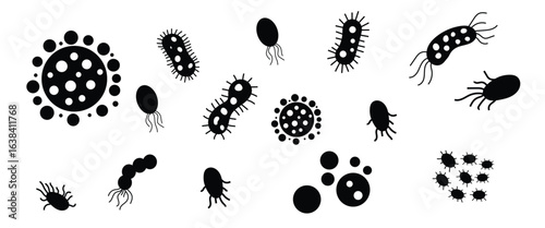 3D Realistic Coronavirus, Virus & Bacteria Vector Illustration Set – Pandemic and Microbiology Concept"