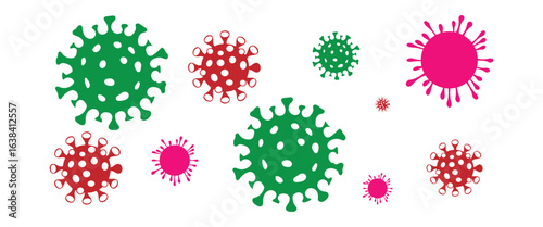 3D Realistic Coronavirus, Virus & Bacteria Vector Illustration Set – Pandemic and Microbiology Concept"