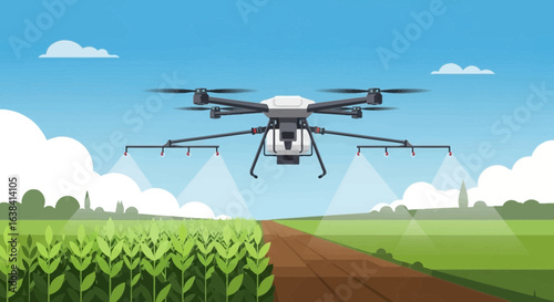 Automated crop care with advanced drone precision for sustainable agriculture