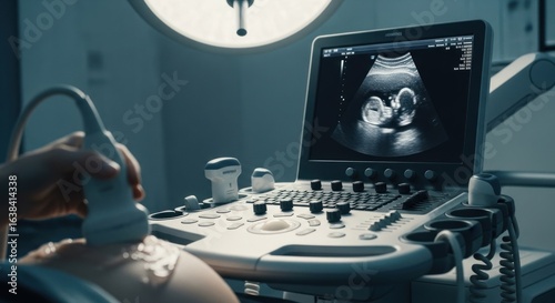 Ultrasound scan of a pregnant woman