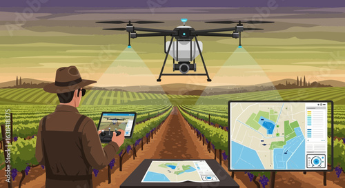 Precision viticulture with autonomous drone technology for vineyard management