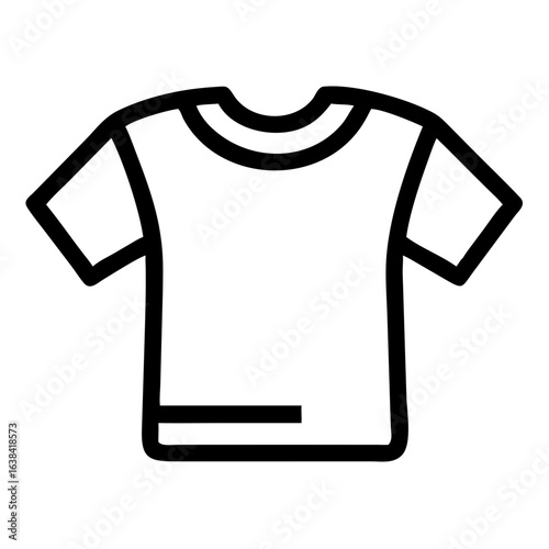 Simple outline of a t-shirt in minimalistic design  