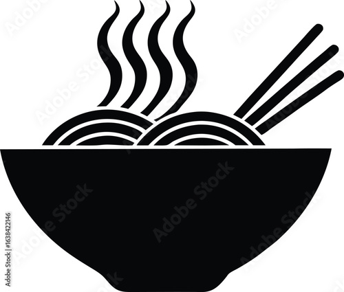 noodles silhouette vector  no details  minimal cle.eps