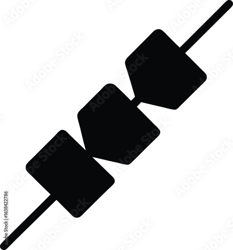 paneer tikka silhouette vector  no details  minima.eps
