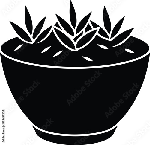 plain rice silhouette vector  no details  minimal .eps