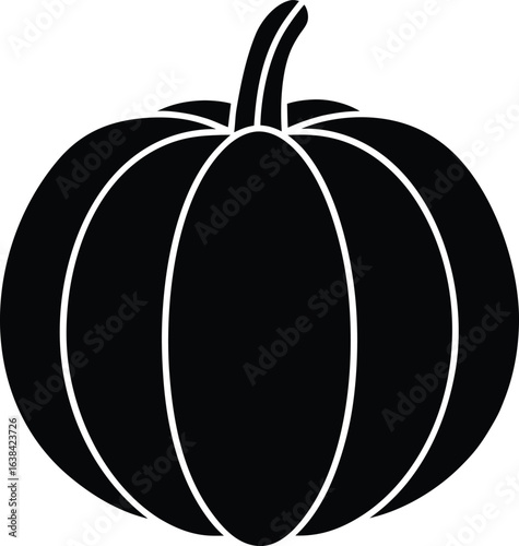 pumpkin silhouette vector  no details  minimal cle.eps