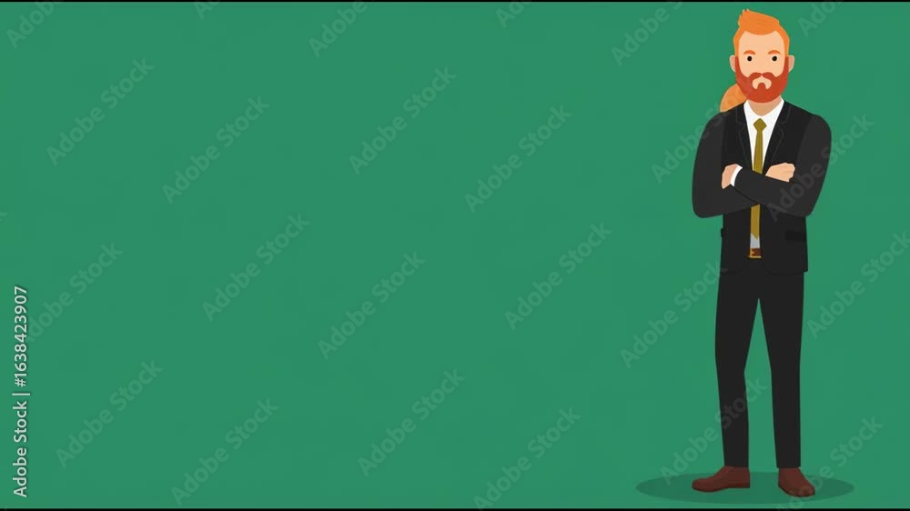 Businessman in a suit with arms crossed Businessman in a suit with arms crossed