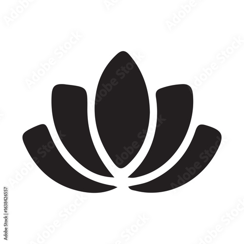 Lotus bloom serenity symbol of purity enlightenment rebirth nature calmness peace meditation floral sacred Asian spiritual harmony vector illustration.