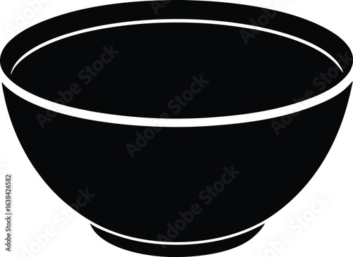 soup bowl silhouette vector  no details  minimal c.eps
