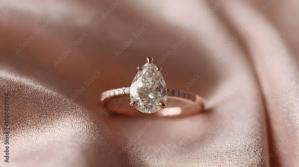 Obraz premium Rose Gold Engagement Ring