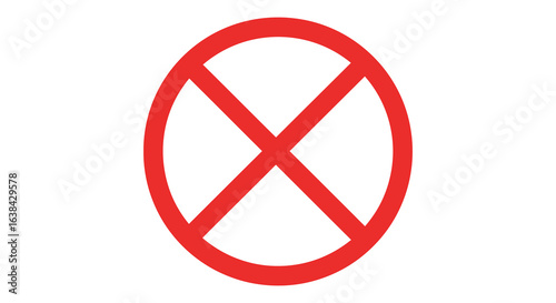 Red Oval Shape with Cross Symbol Silhouette