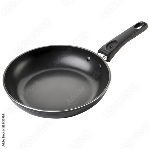 Non-Stick Frying Pan, Kitchen Cookware, Black Frying Pan,  Round Pan, Cooking Utensil, Kitchenware Equipment, Close-up Product Shot