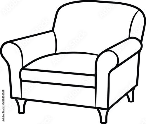 armchair isolated on white background