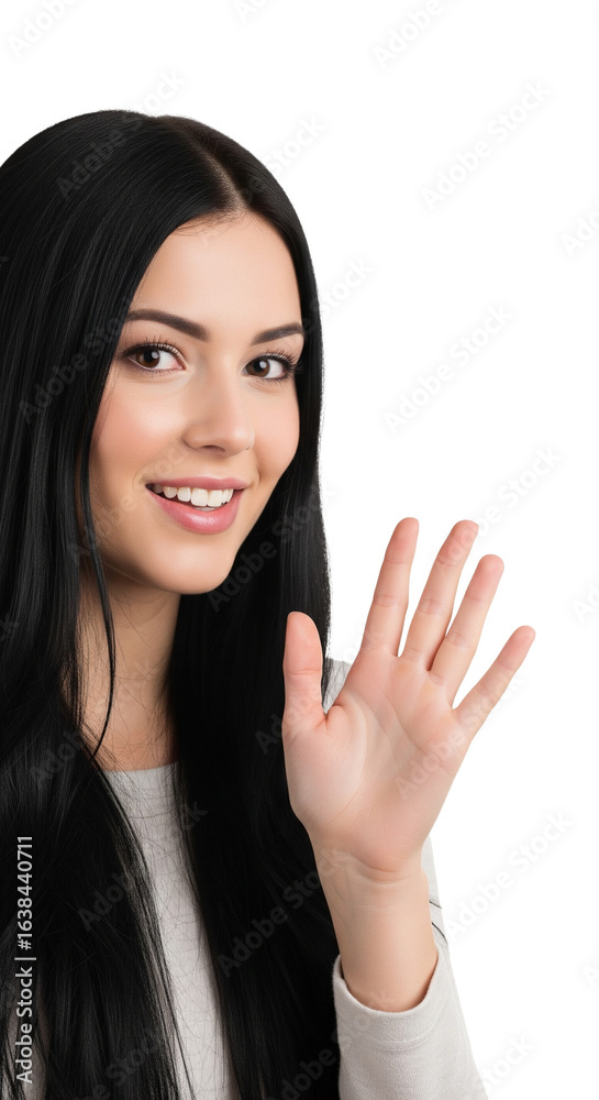 Schwarzhaarige Frau – Winken, transparenter Hintergrund, PNG Schwarzhaarige Frau – Winken, transparenter Hintergrund, PNG