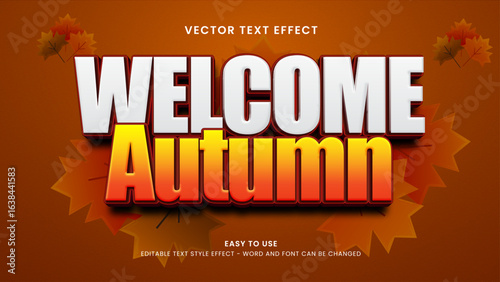 welcome autumn editable text effect
