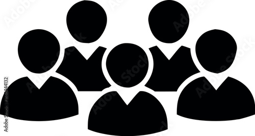 Group of people or group of users / friends flat icon 