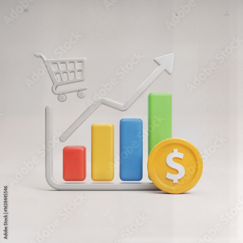 Sales Growth and Financial Success Representation