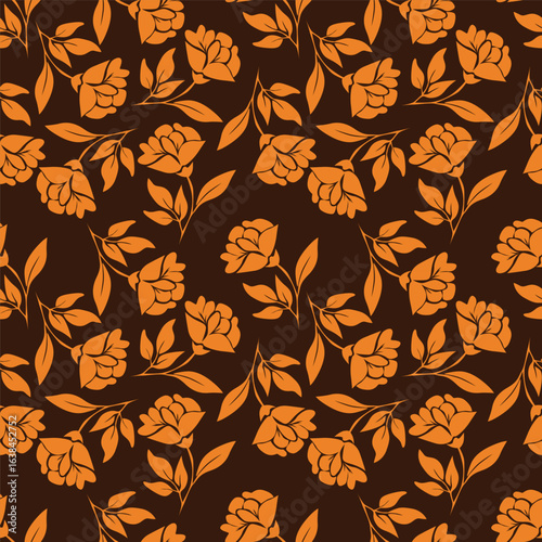 Cute hand drawn feminine seamless pattern with wildflowers.