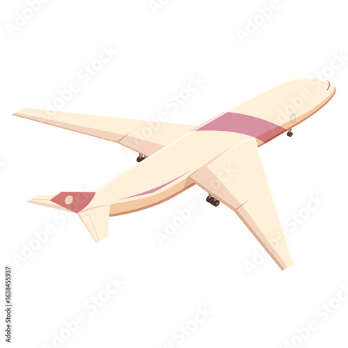Commercial passenger jet illustration for modern travel and flight concepts.