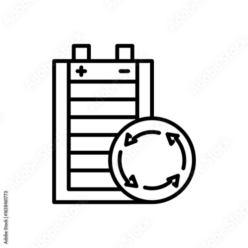 Rechargeable battery icon