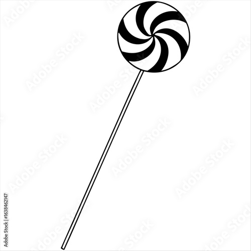 colorful lollipop isolated on white