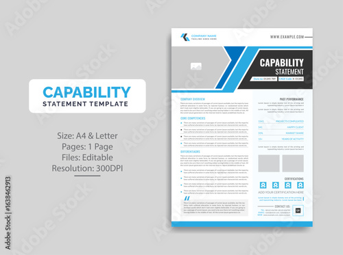 Capability Statement template design
