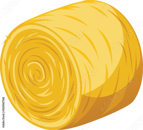 Autumn Craft Alternative Round Hay Bale Farm Illustration