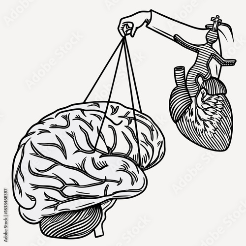 "Mind controlling the heart like a puppet."