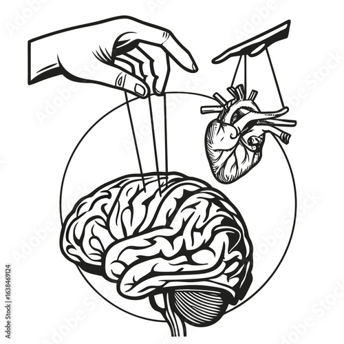 "Mind controlling the heart like a puppet."
