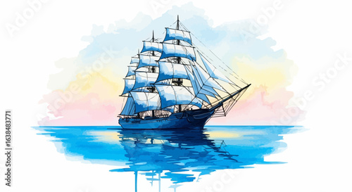 pirate ship in the sea