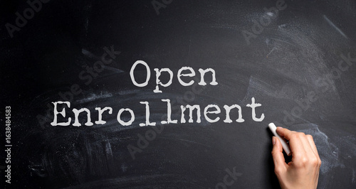 open enrollment text information sign